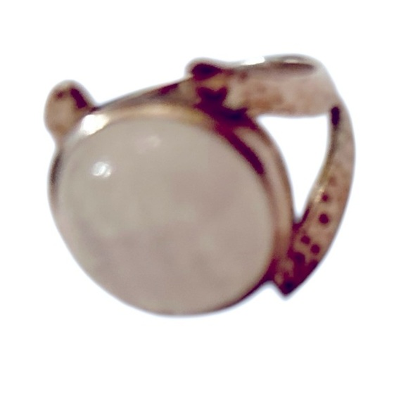 Artisan 925 marked sterling silver & Translucent moonstone quartz Ring size 8 - Picture 3 of 8